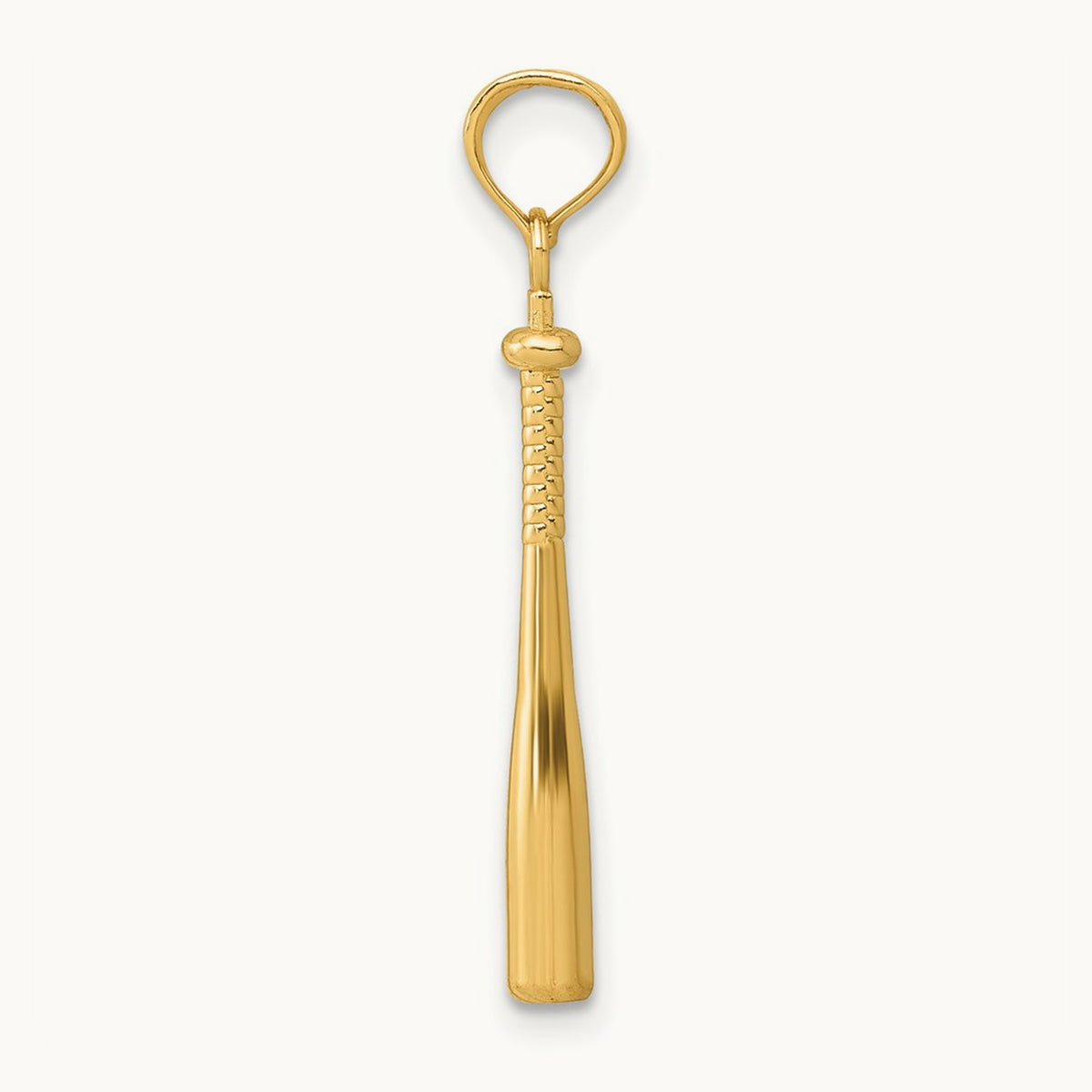 3-D Baseball Bat Pendant, 14K
