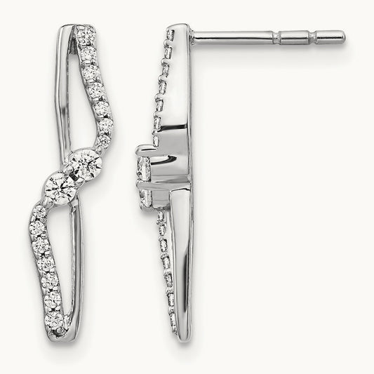 Fashion Post Earrings, 0.25 ct tw Lab-Grown Diamond