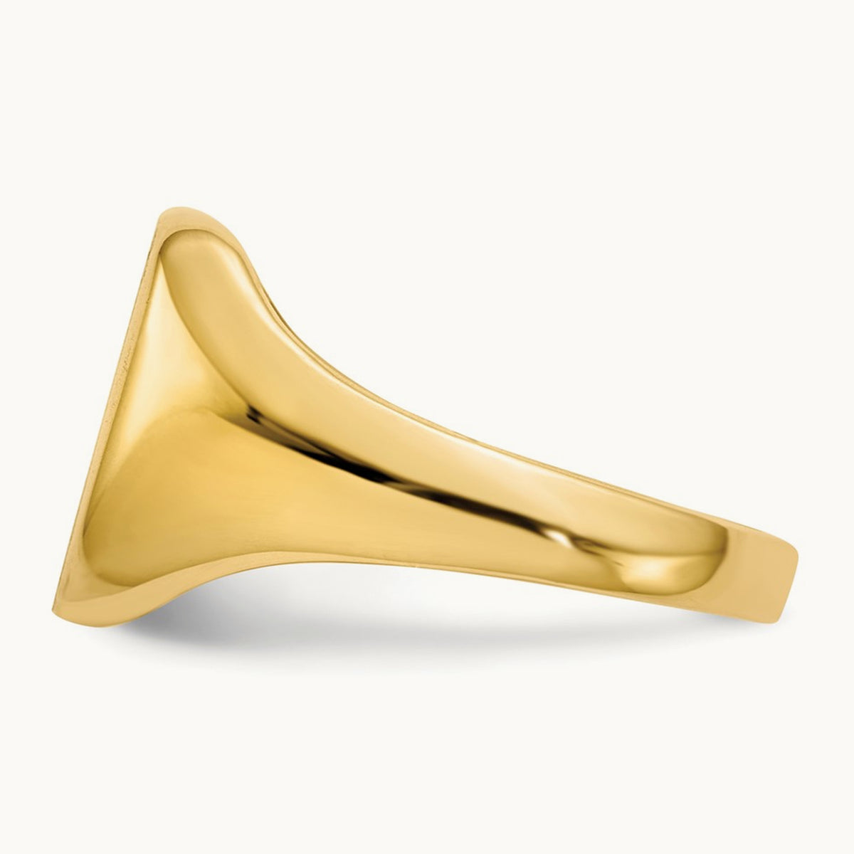 10.0x10. Closed Back Signet Ring, 0mm, 14K