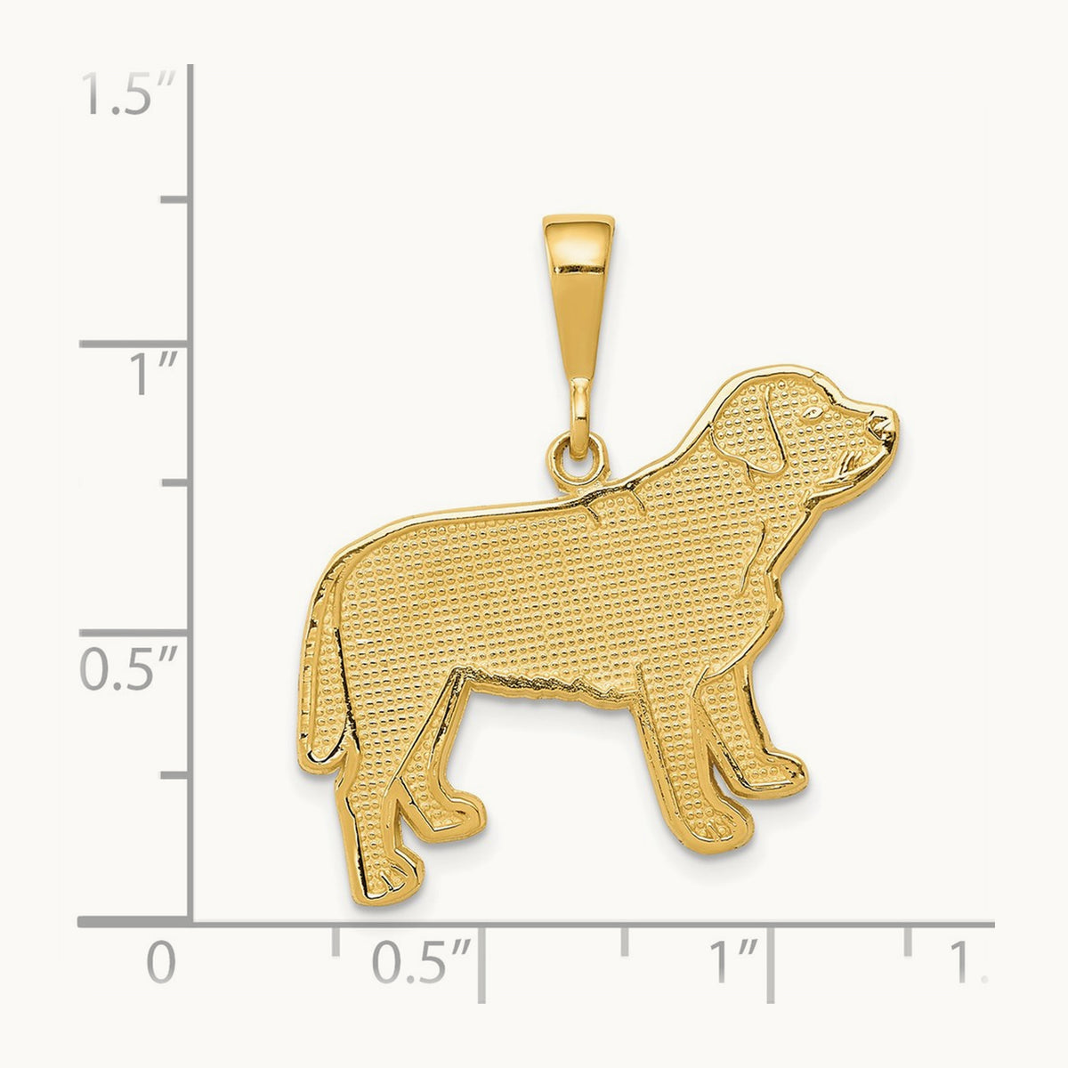 Labrador Dog Pendant, 14K