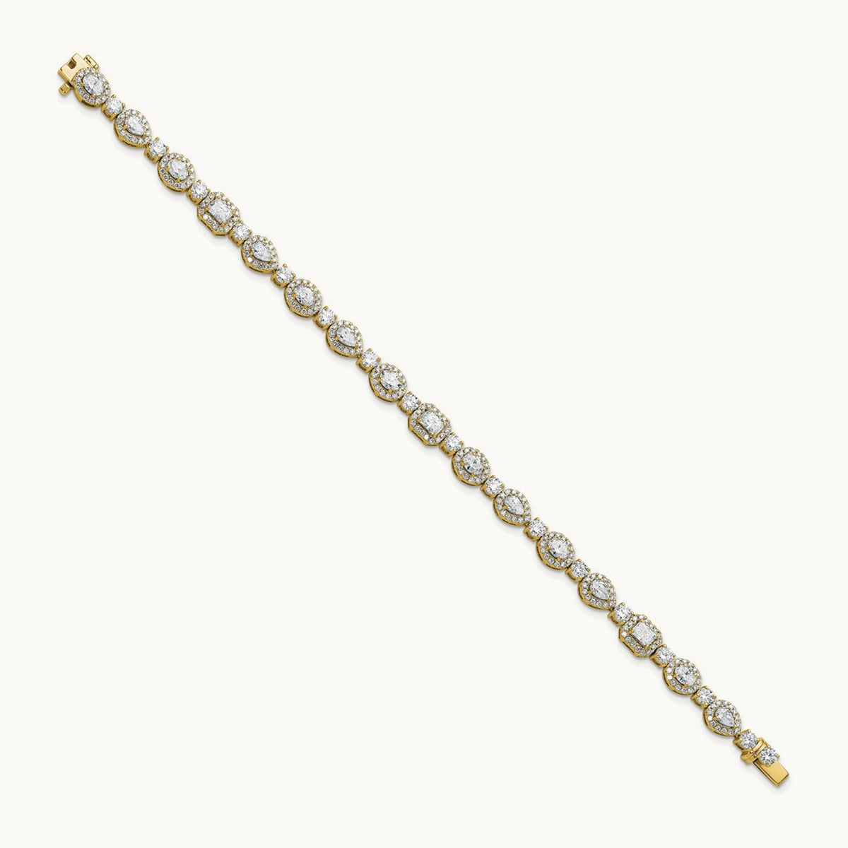 Fashion Tennis Bracelet, 5.50 ct tw Lab-Grown Diamond — 14K Yellow Gold