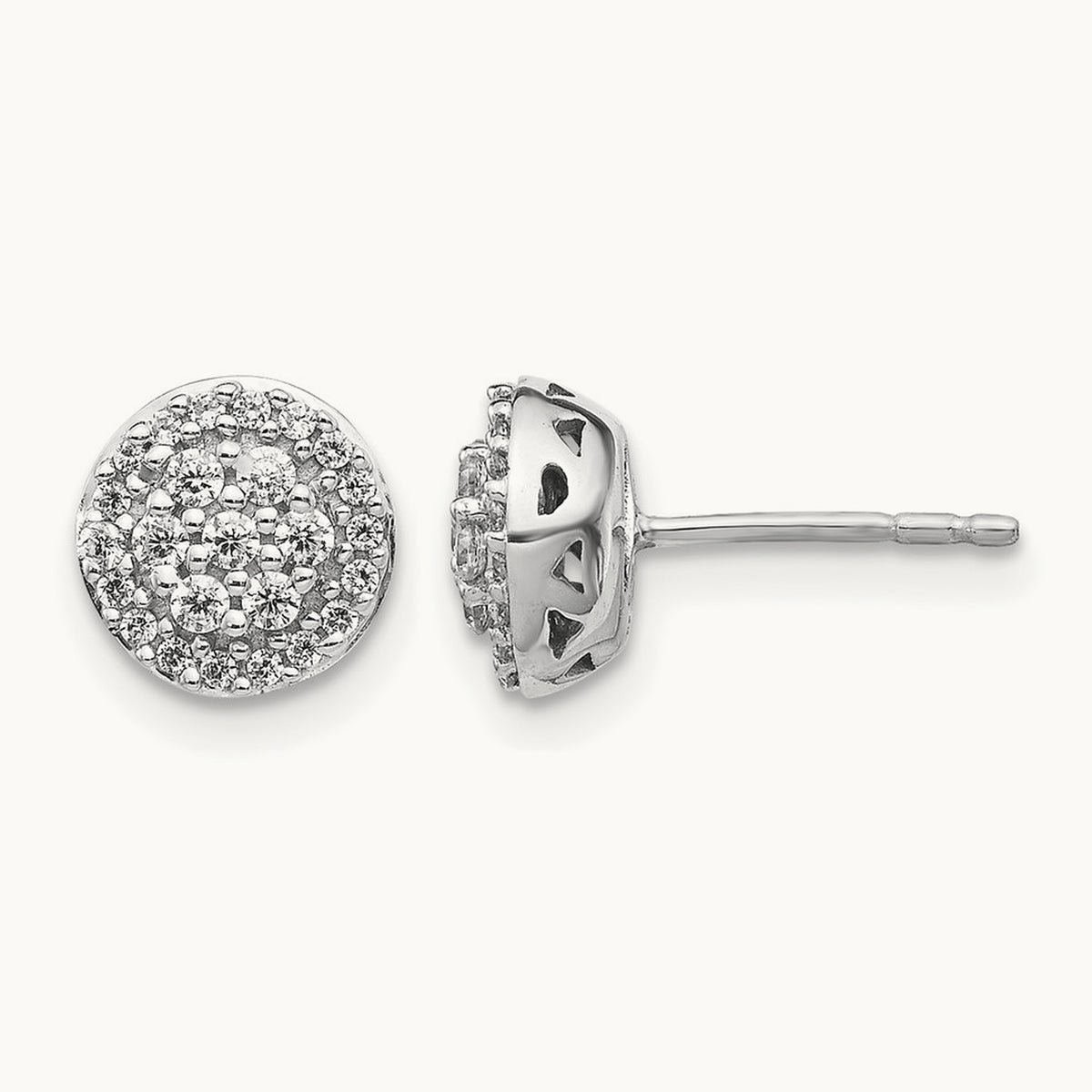 Diamond Cluster Earrings — 8mm