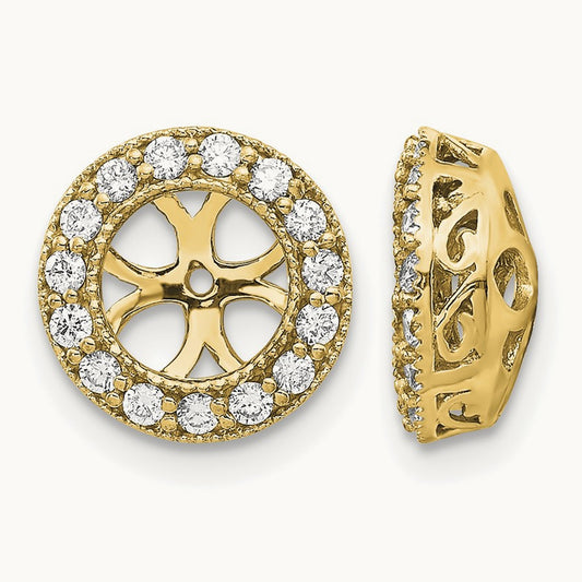 A Diamond Earring Jacket, 14K