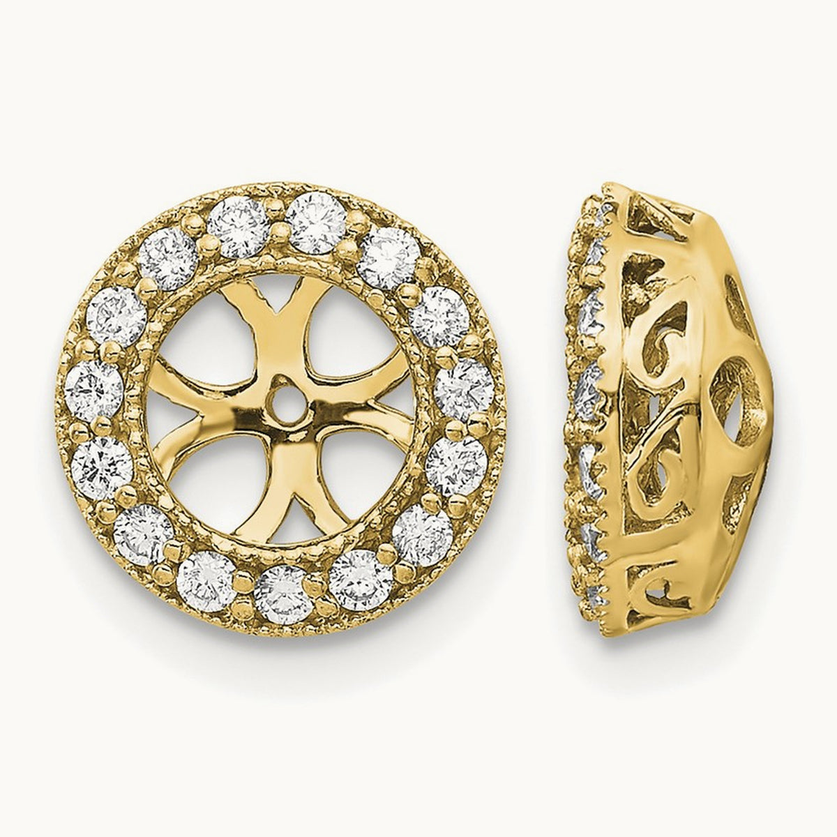 A Diamond Earring Jacket, 14K