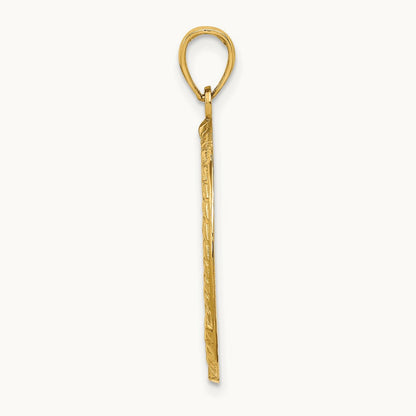 BOSTON Town Scene Round Charm, 14K