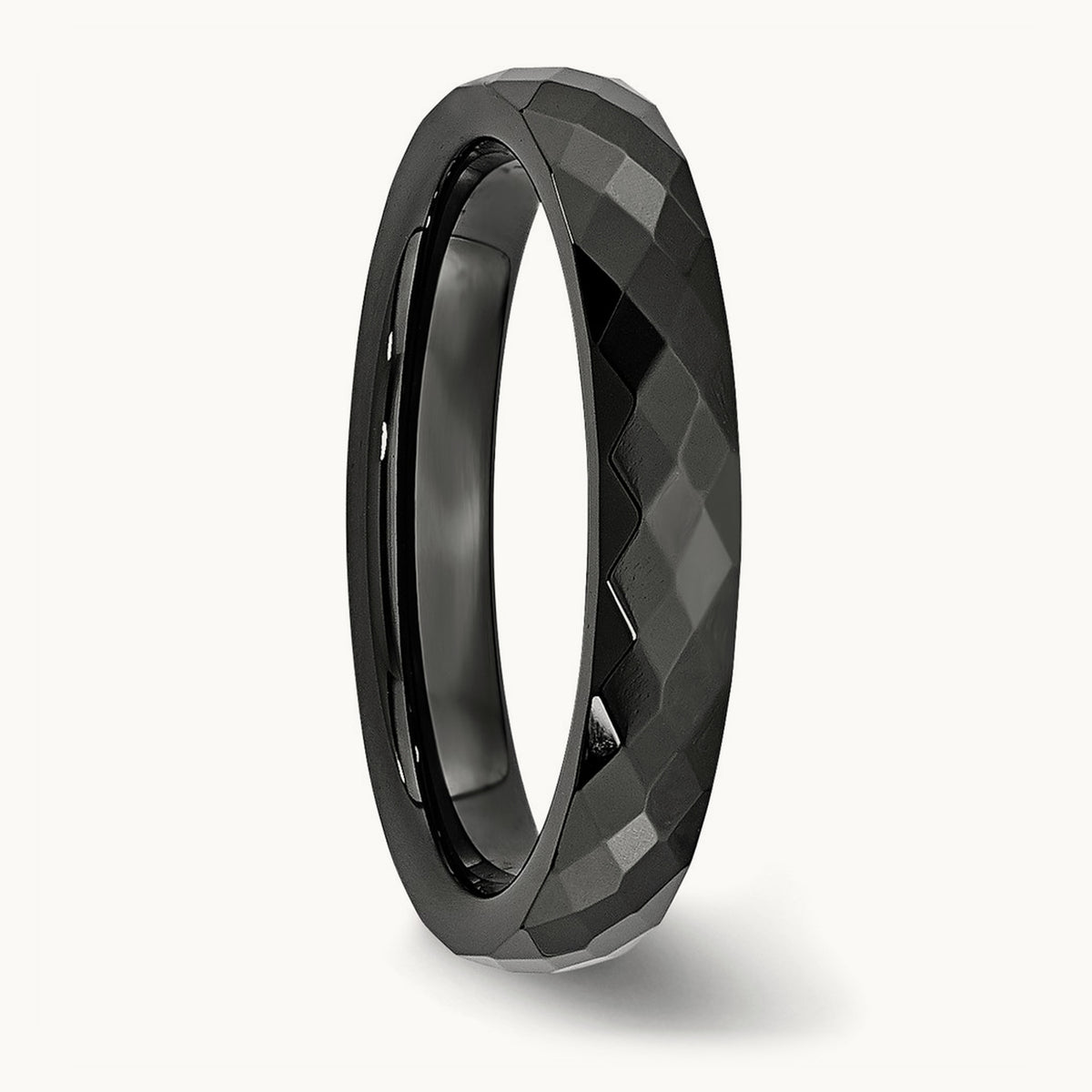 Faceted Polished Band — 4mm
