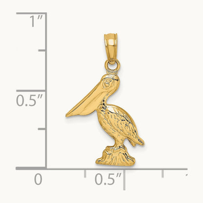 3-D Pelican Standing Charm — 21mm