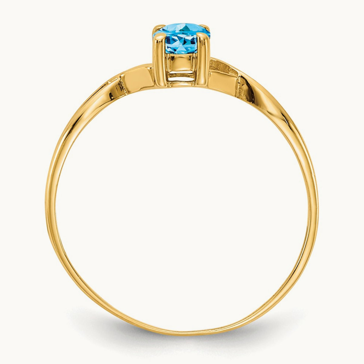 Blue Topaz Birthstone Ring, 14K