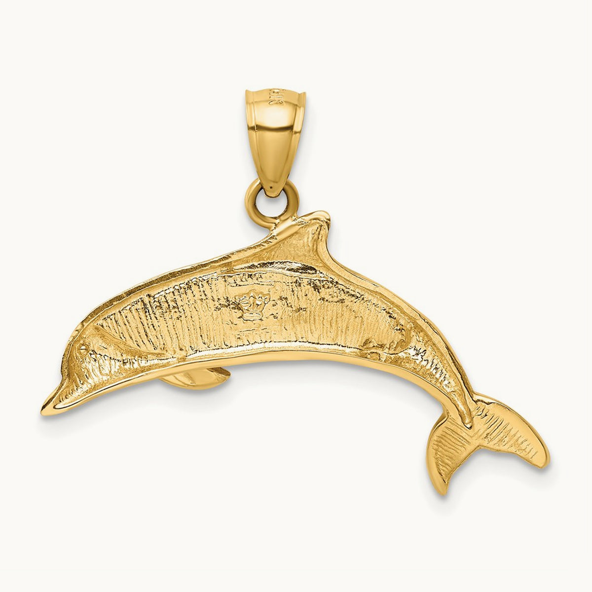 Lab Created Opal Dolphin Pendant — 24mm