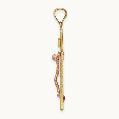INRI Crucifix Pendant, 14K Two-tone