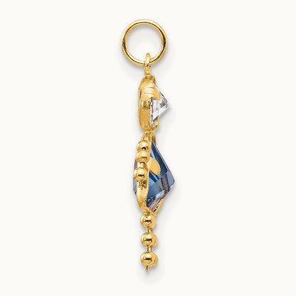 March Girl Birthstone Charm, 14K