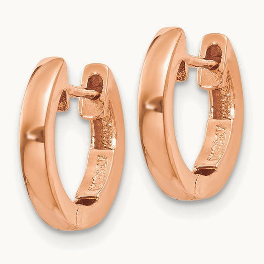 Hinged Hoop Earrings, 14K Rose Gold