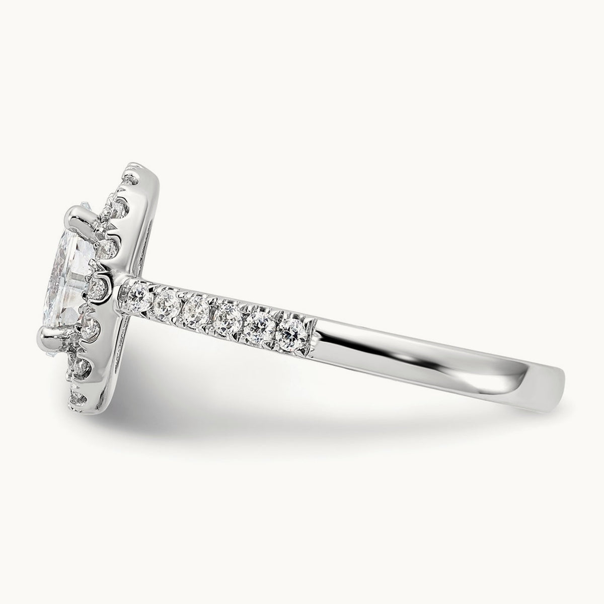 Oval Semi-Mount Engagement Ring — 1/2 ct (holds 1 ct center), 7