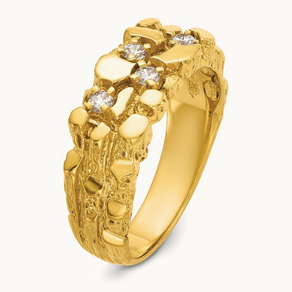 Natural Diamond Nugget Ring — 1/4 ct