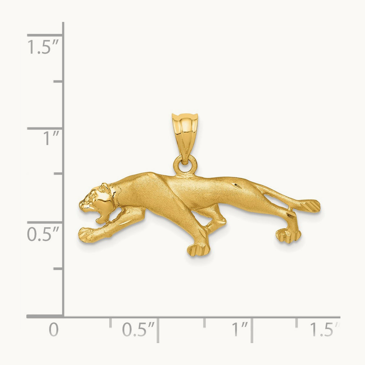 Panther Pendant, 14K