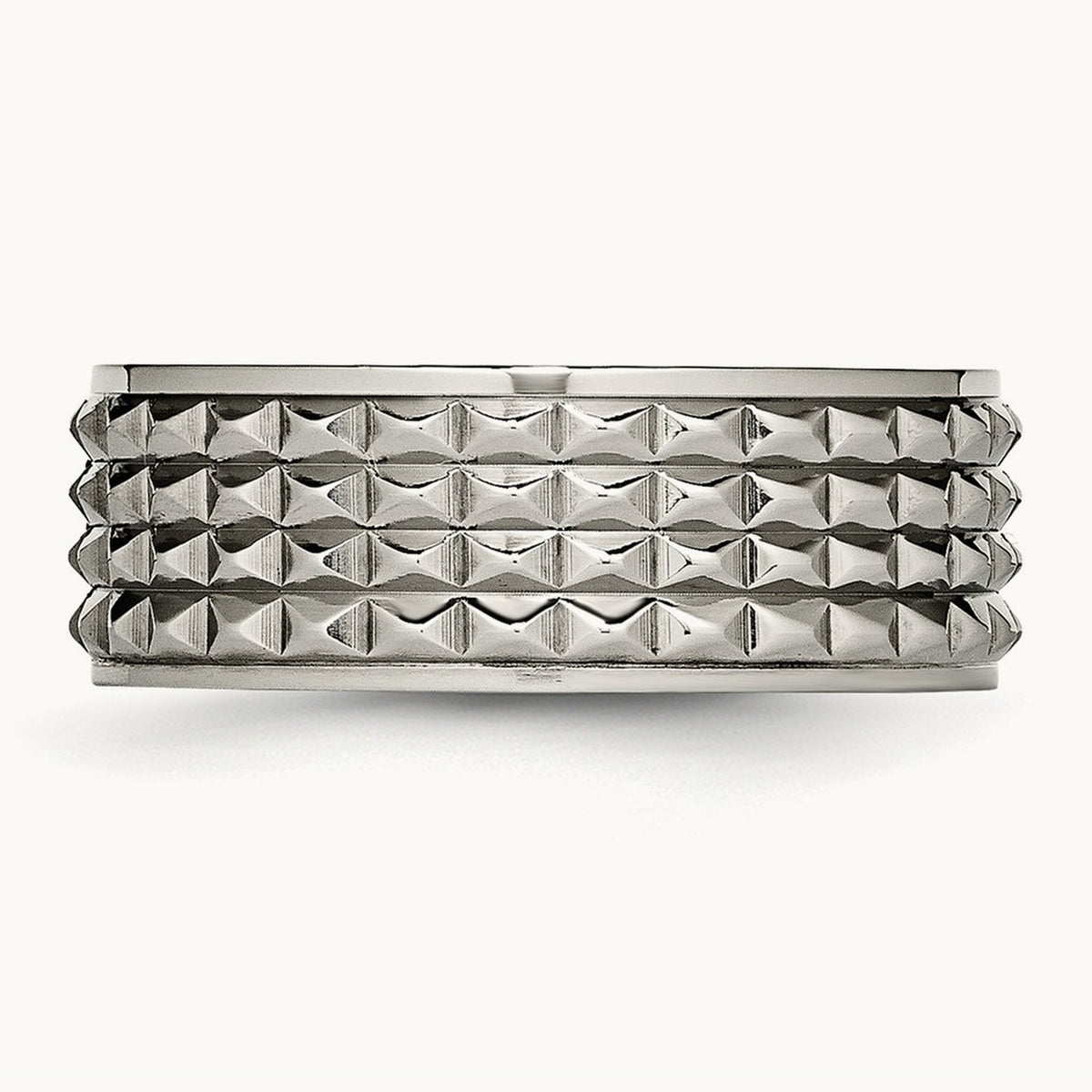 Polished Studded Band, 8mm, Titanium