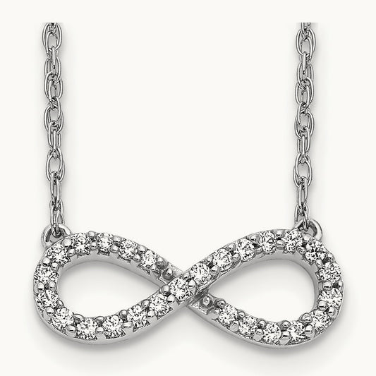 Infinity Symbol Necklace, 0.15 ct tw Lab-Grown Diamond