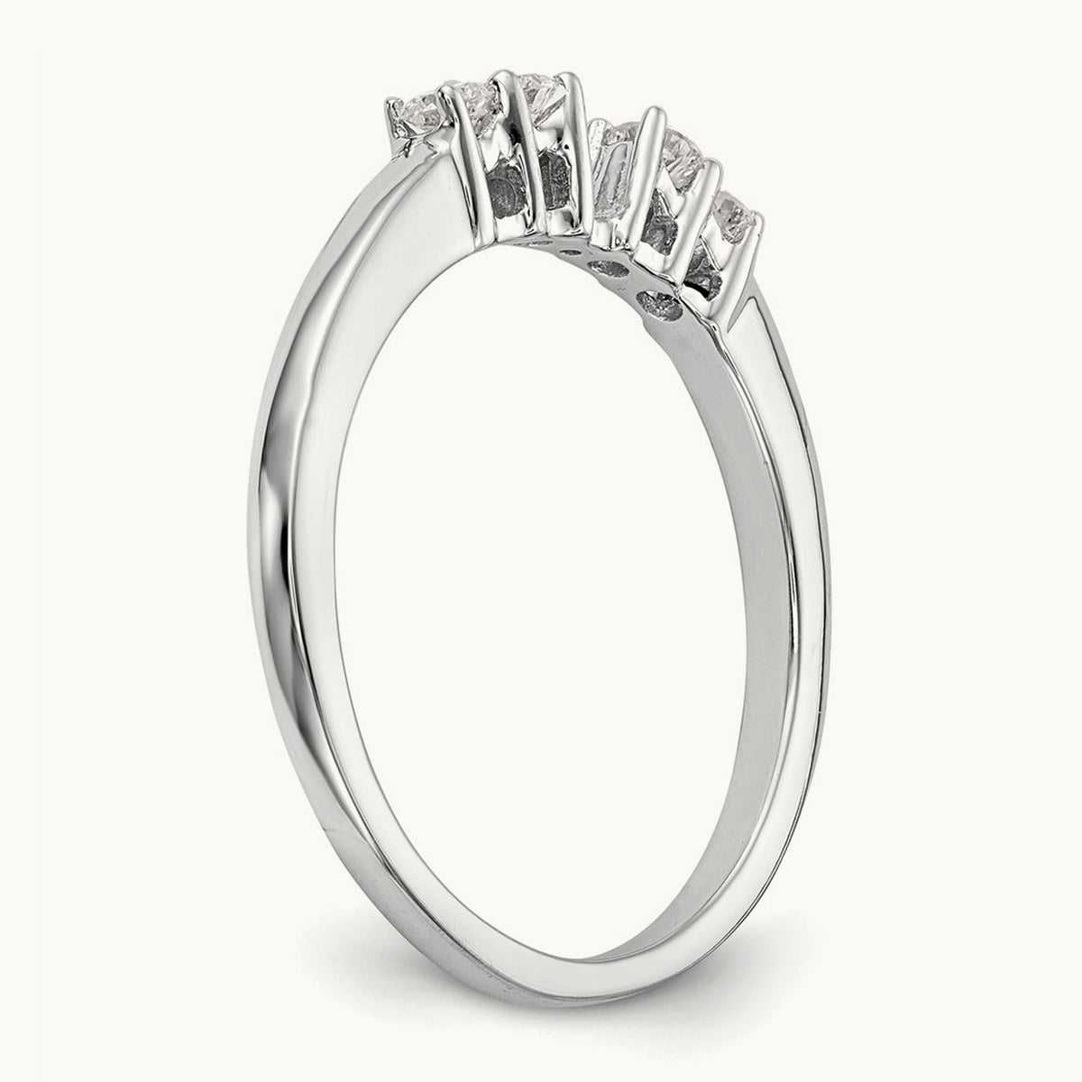 5-Stone Peg Set Semi-Mount Engagement Ring, 0.20 ct tw
