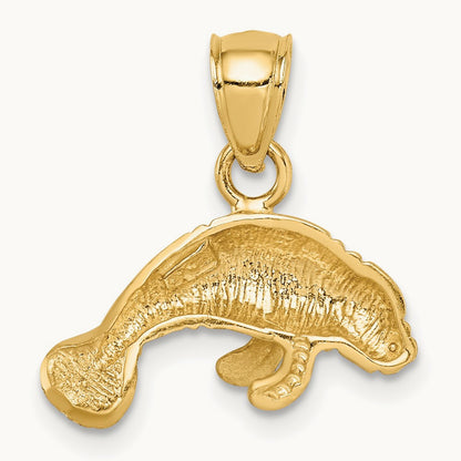 Manatee Pendant, 14K
