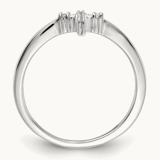 Diamond Cross Ring — 14K White Gold