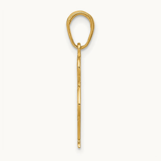 Boy with Hands in Pocket Pendant, 14K