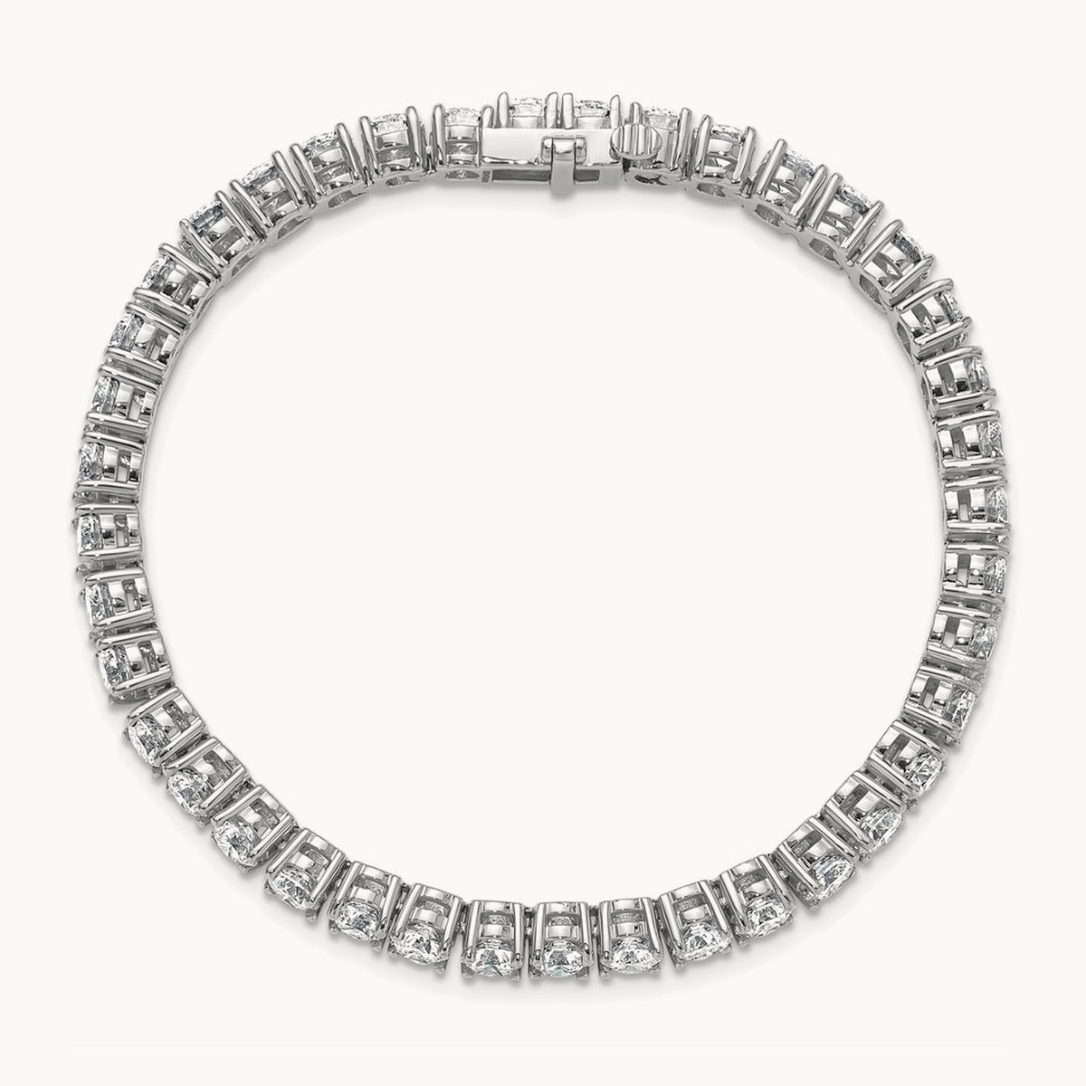 Tennis Bracelet, 12.50 ct tw Lab-Grown Diamond — 14K White Gold