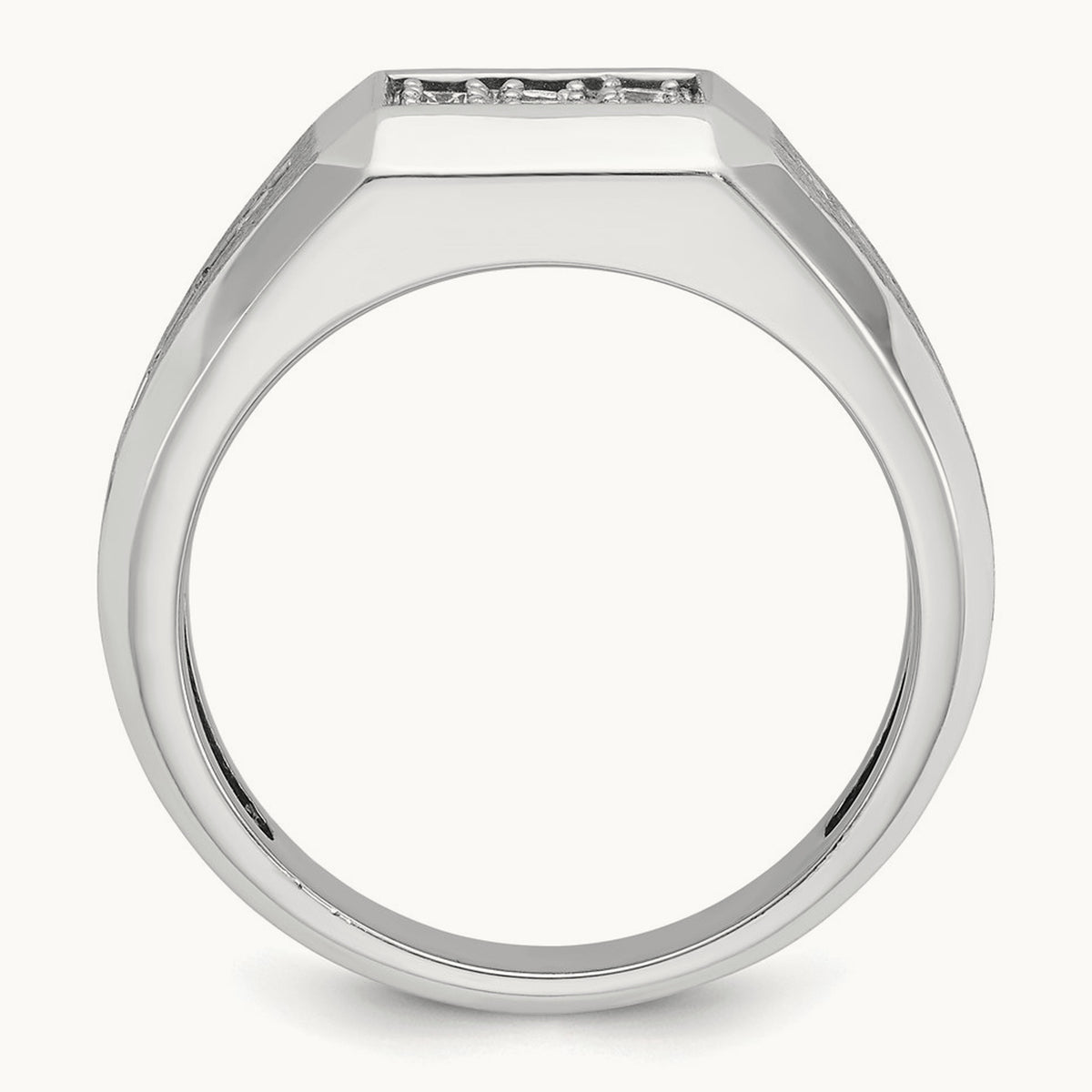 Square Cluster Men's Ring, 1.00 ct tw Lab-Grown Diamond