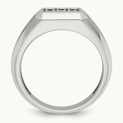 Square Cluster Men's Ring, 1.00 ct tw Lab-Grown Diamond