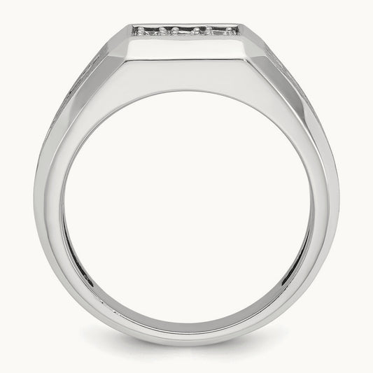Square Cluster Men's Ring, 1.00 ct tw Lab-Grown Diamond