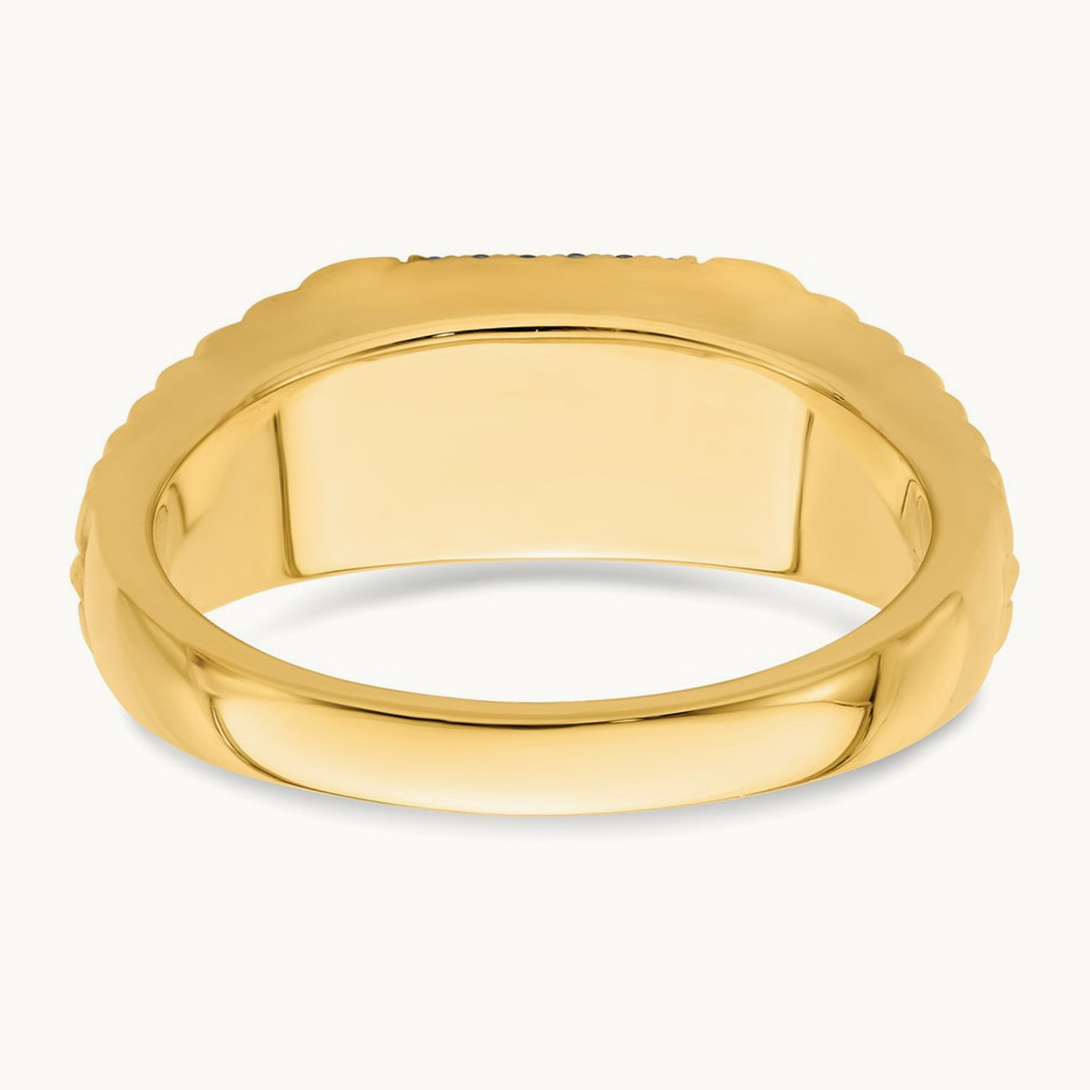 Square Ruby and Diamond Mens Ring, 14K