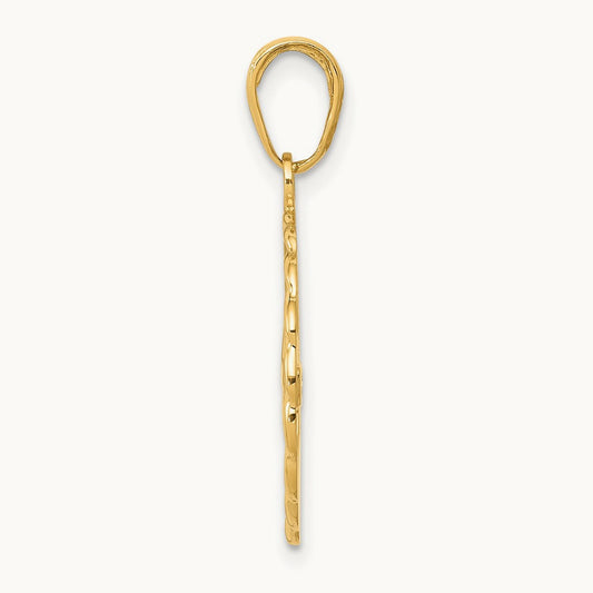 Swimming Charm, 14K