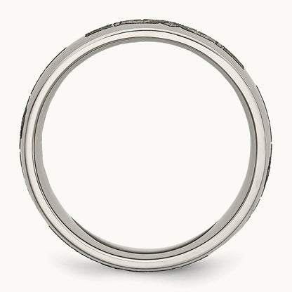 Brushed Claddagh Laser Design Band — photo set