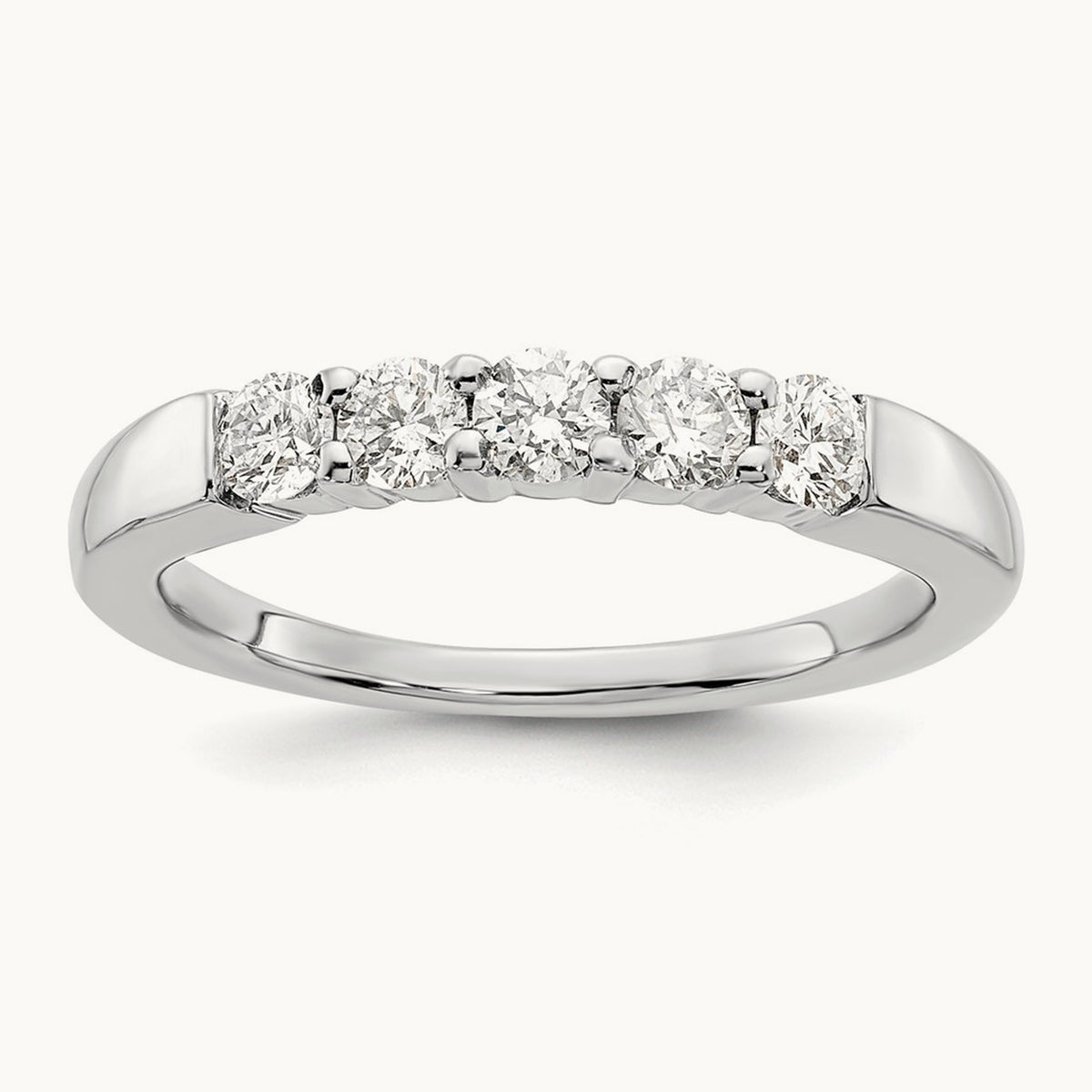 Prong-Set 5 Stone Band — 1/2 ct, 7