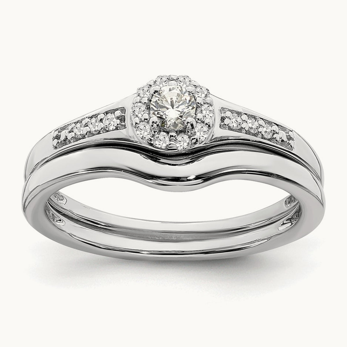 Cluster Engagement Ring, 0.20 ct tw Lab-Grown Diamond