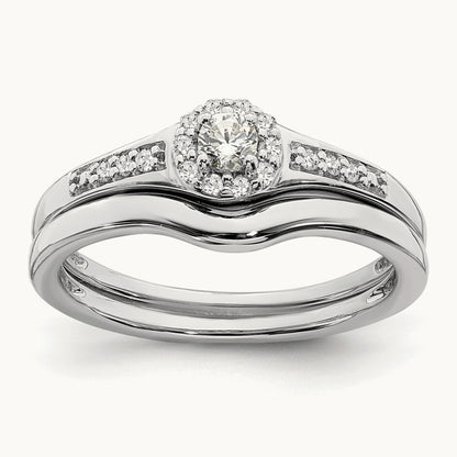 Cluster Engagement Ring, 0.20 ct tw Lab-Grown Diamond