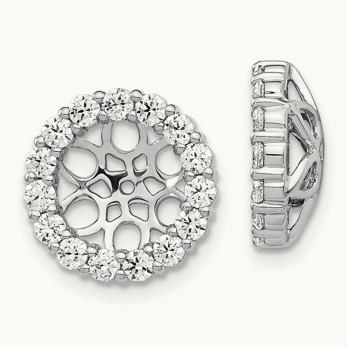 Diamond Earring Jackets, 14K White Gold