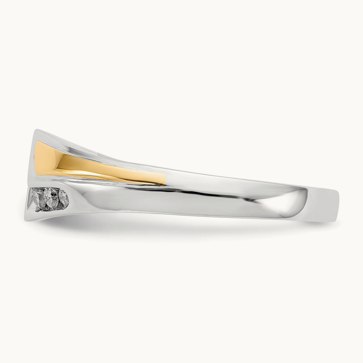 Diamond Mens Ring, 14K Two-tone Gold