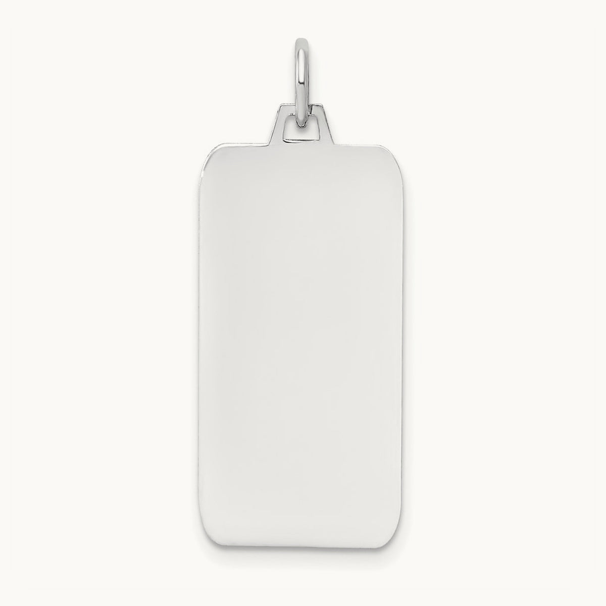 Plain .011 Gauge Rectangular Engravable Charm — 32mm