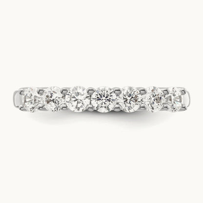 7-Stone Diamond Band, 14K White Gold
