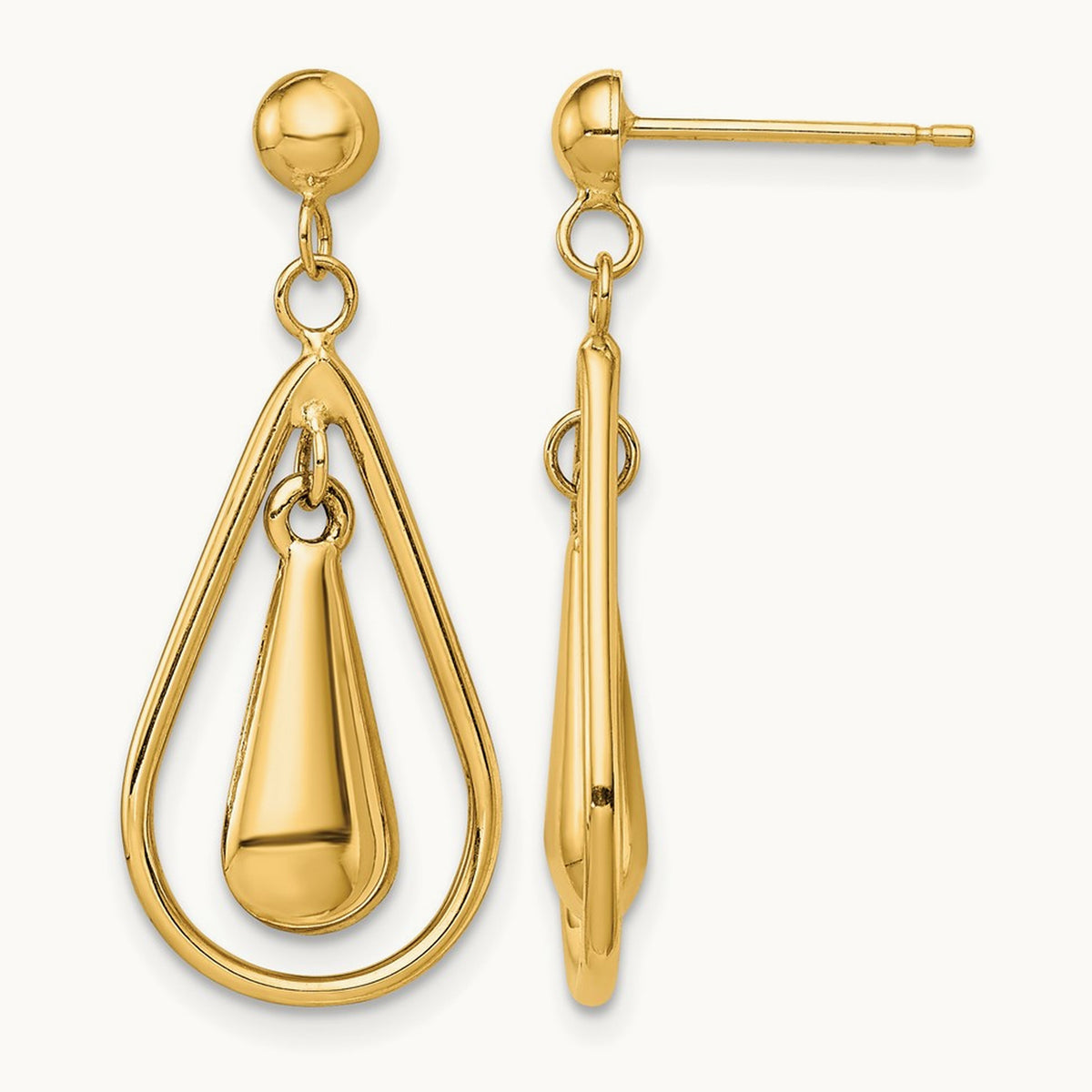 Polished Dangle Post Earrings — photo set