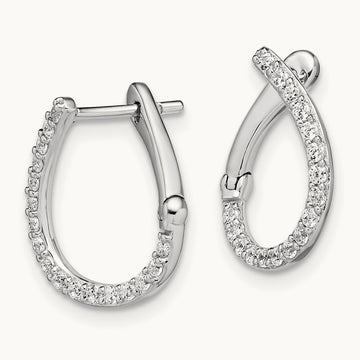 Hinged Hoop Earrings, 0.25-0.75 ct tw Lab-Grown Diamond