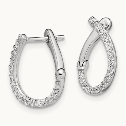 Hinged Hoop Earrings, 0.25-0.75 ct tw Lab-Grown Diamond