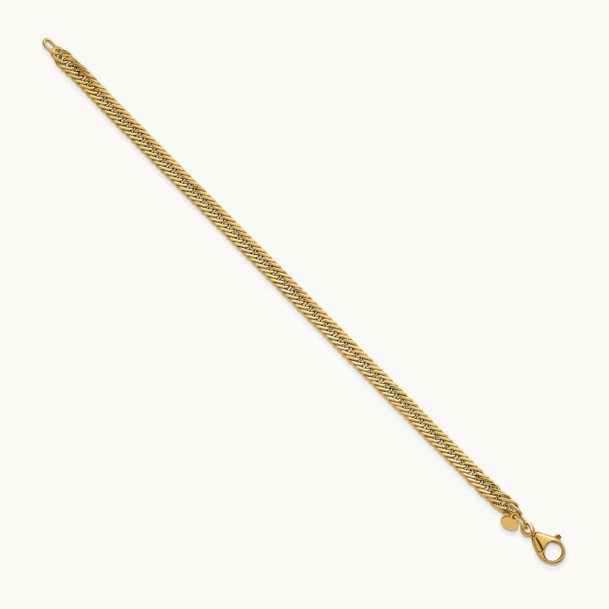 Polished 7.5in Fancy Hollow Link Bracelet, 14K
