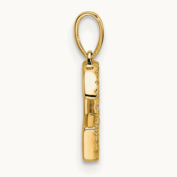 Diamond Letter G Initial Pendant, 14K