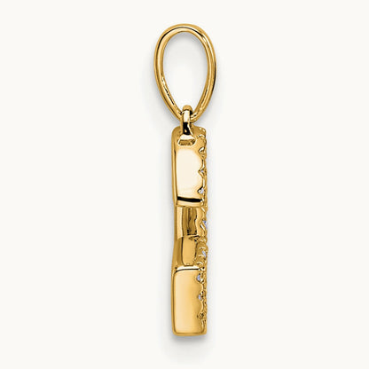Diamond Letter G Initial Pendant, 14K