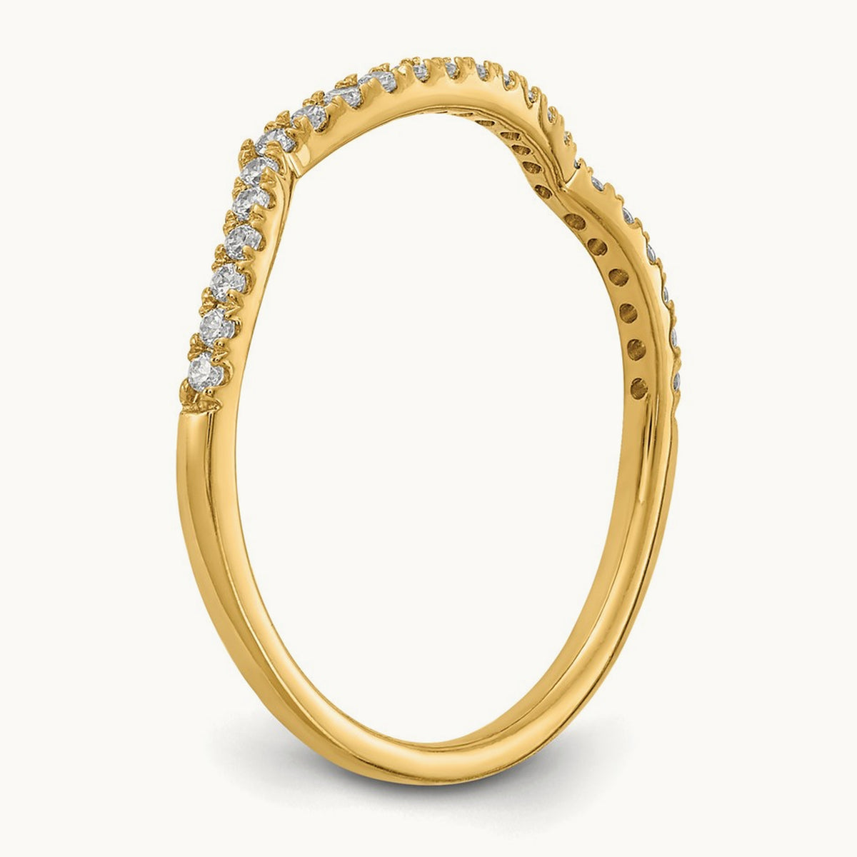 Contoured Wedding Band, 0.15 ct tw
