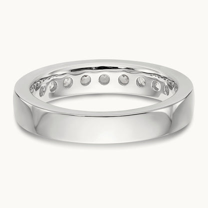 9- Stone Ladies Band Mounting, 2.7mm, 14K White Gold
