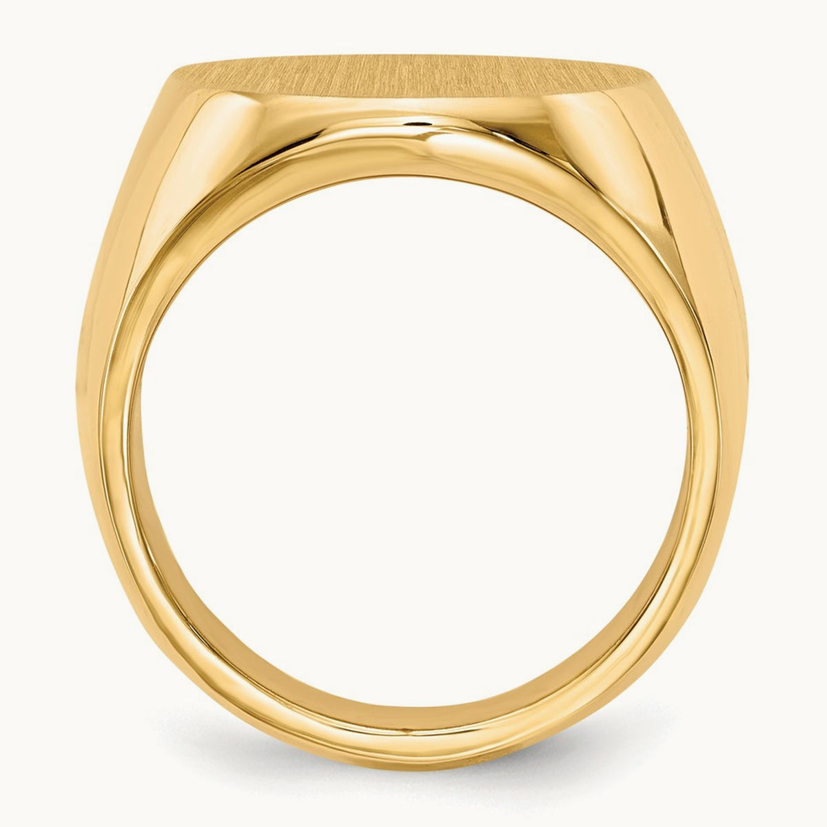 17.5x19. Closed Back Mens Signet Ring, 5mm, 14K