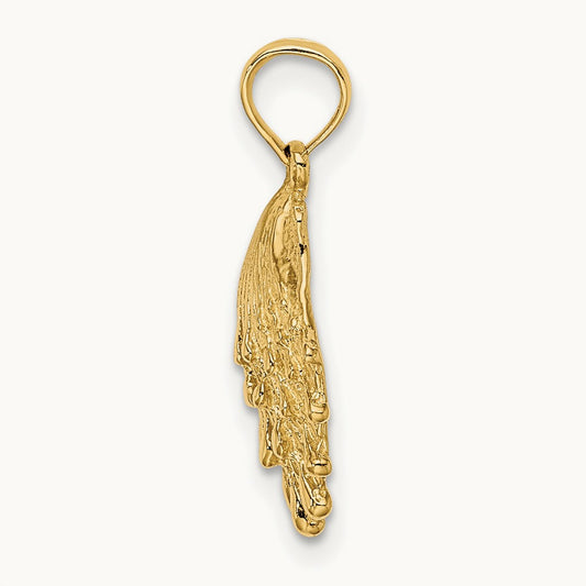 Lion's Paw Shell Charm, 14K