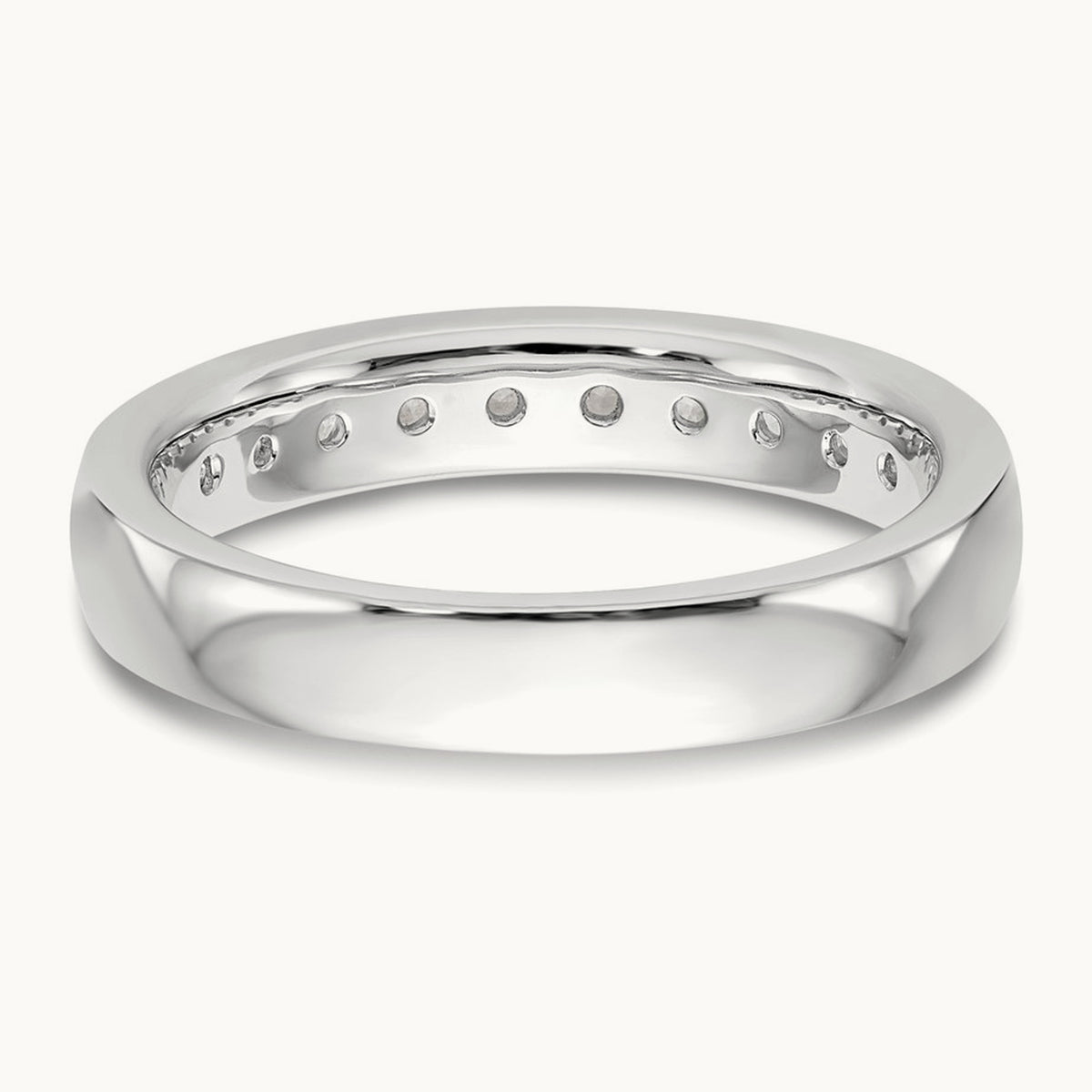 10-Stone Diamond Channel Band, 14K White Gold